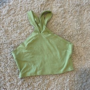 Shein green halter style tank top